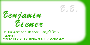 benjamin biener business card